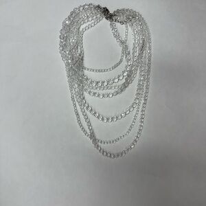 Elegant Silver Beaded Necklace